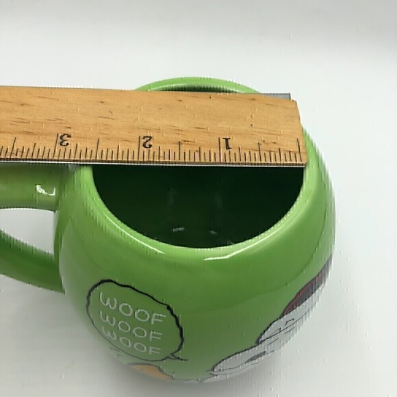 Peanuts Christmas Kcare Green Snoopy Woodstock Oversized Ceramic Mug Cup - Picture 11 of 13